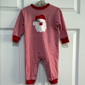 Bailey Boys Santa Knit Romper